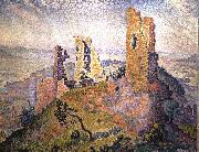 Paul Signac Landscape with a Ruined Castle Germany oil painting artist